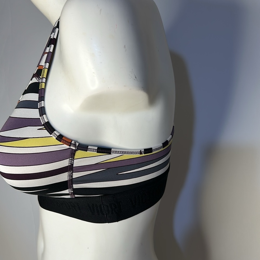VICTORIA’S SECRET VSX The Player Geometric Print Racerback Sports Bra Sz M NWOT‎ - Picture 7 of 15